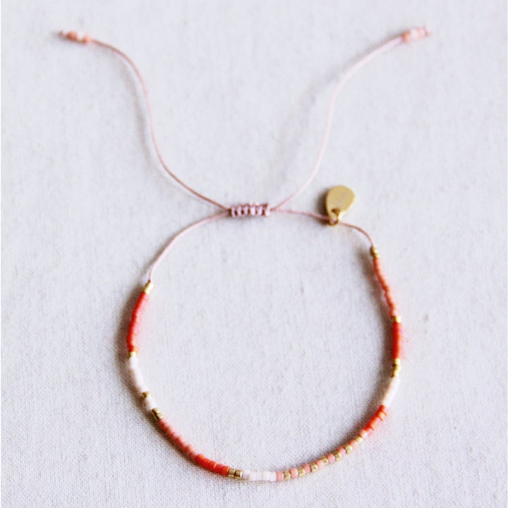 Armband - Miyuki-Perlen - Nude/Orange/Lachs