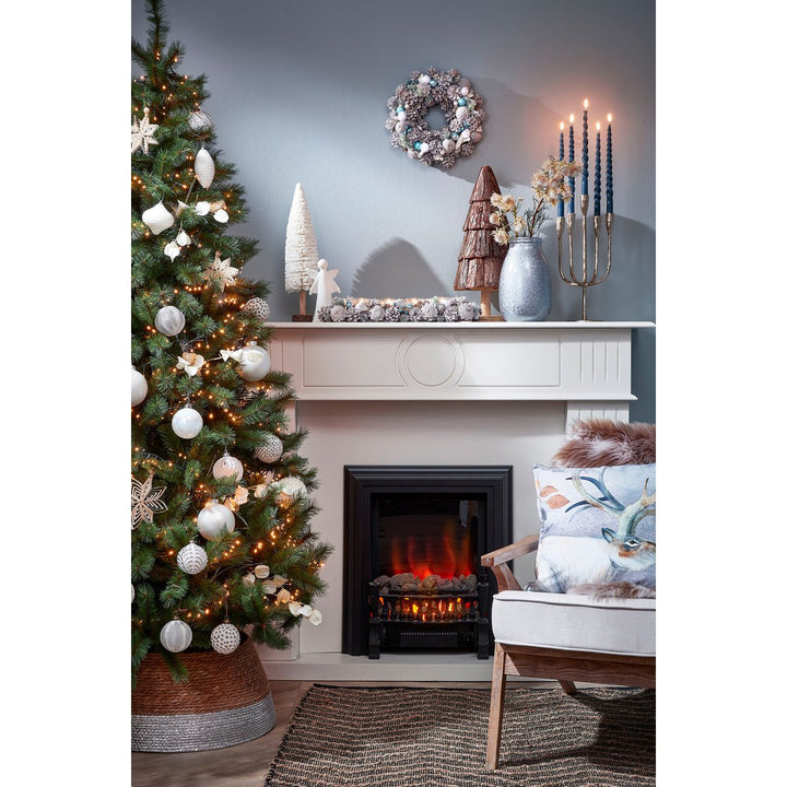 Weihnachtsbaum Korb - H26 x Ø50 cm - Seegras - Silber