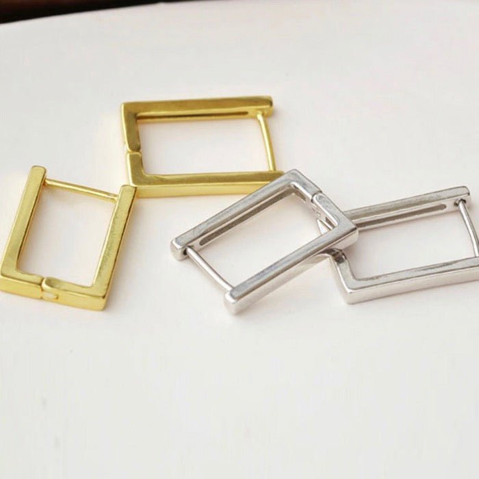 Hoop Square Minimalistische quadratische Creolen