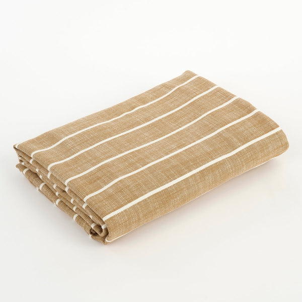 Tischdecke ALIVO – Bio-Baumwolle – Braun, Weiß