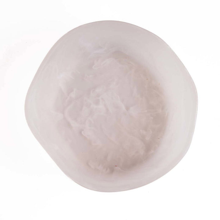 RESIN ORGANIC BOWL - Rosa Weiß L