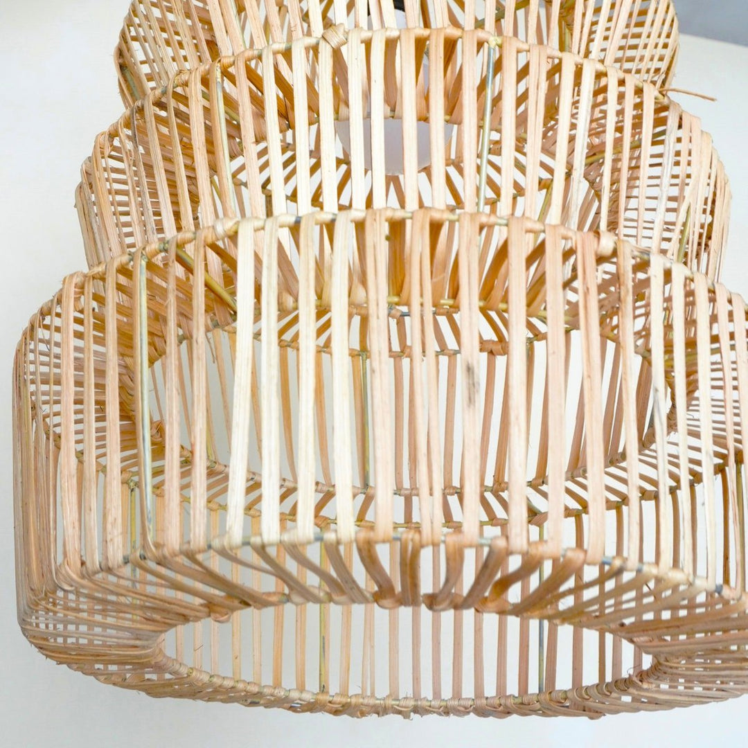 Boho Rattan Lampenschirm MULIA - Pendelleuchte - Hängelampe