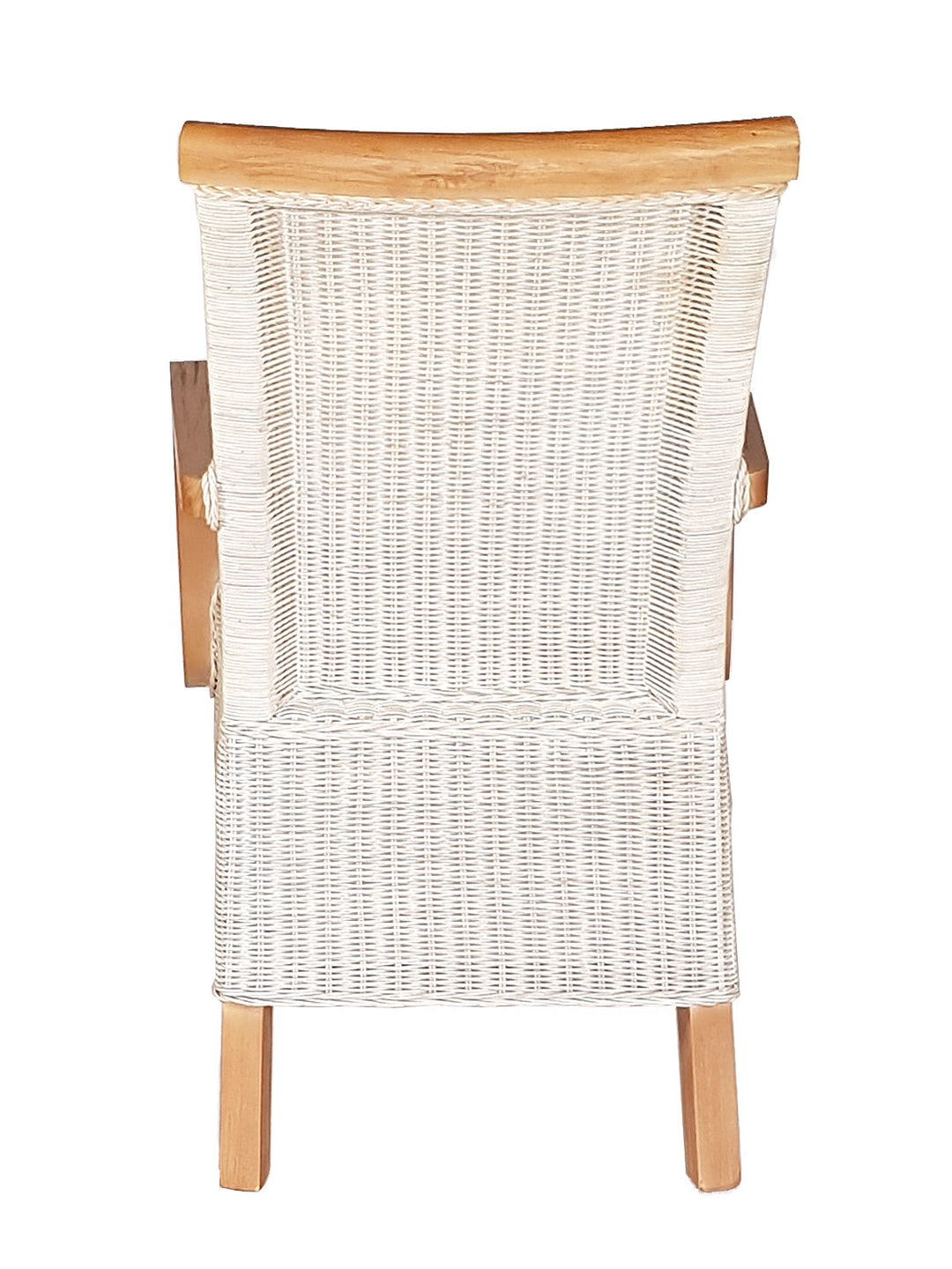 Esszimmer Stühle mit Armlehnen PERTH - Korbstühle - Rattan - 4er-Set weiß