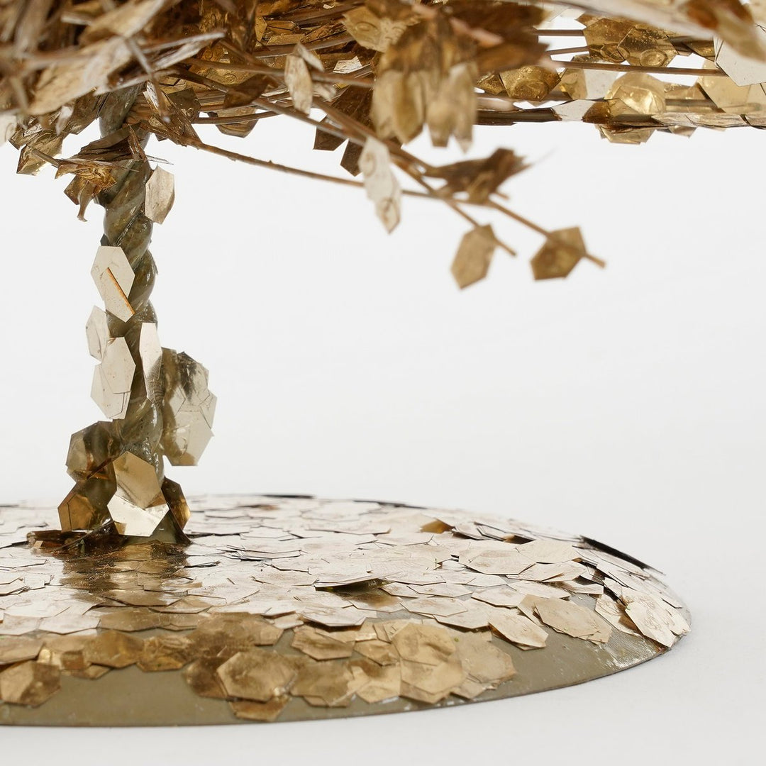 Deko Weihnachtsbaum - Glitzer/Champagner - H60cm