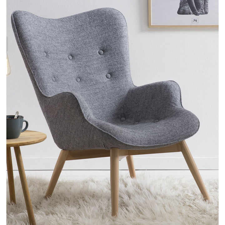 Sessel ANJO - Relaxsessel mit Armlehnen - Grau