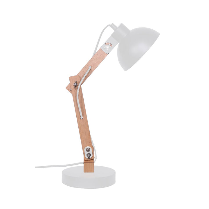 Tischlampe TALIS - Schreibtischlampe Weiß/Natur
