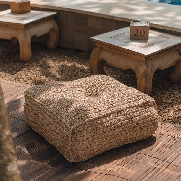 Handgefertigter Sitzsack PADAR - Boho Deko Hocker - Pouf - Bodenkissen - Sitzhocker - Fußhocker