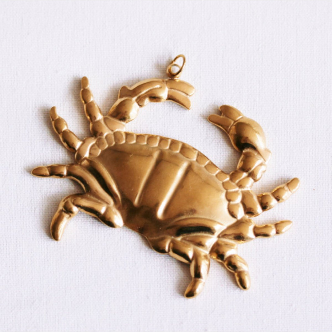Charm CRAB Gold - Kettenanhänger