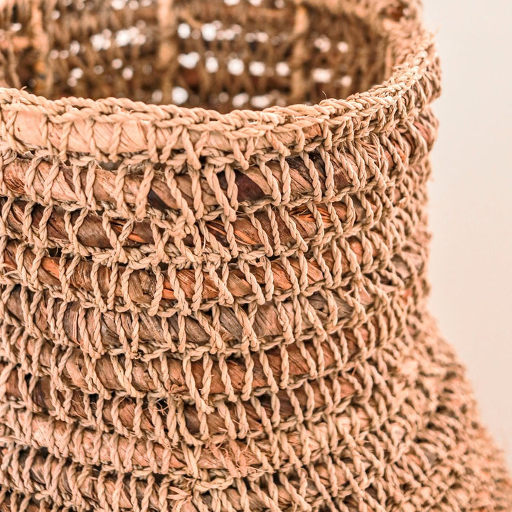 Gewebte Boho-Vase SAKRA - Bodenvase