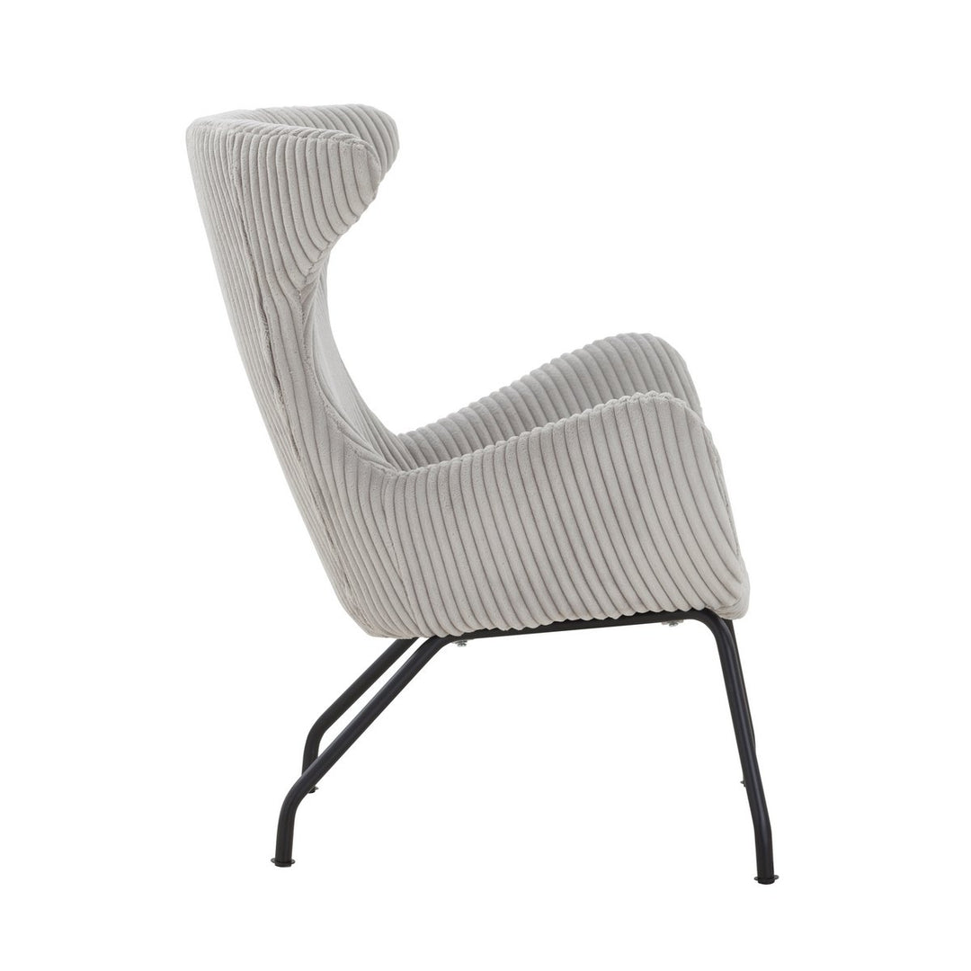 Sessel TERJE - Relaxsessel mit Armlehnen - Cord Textrur Grau