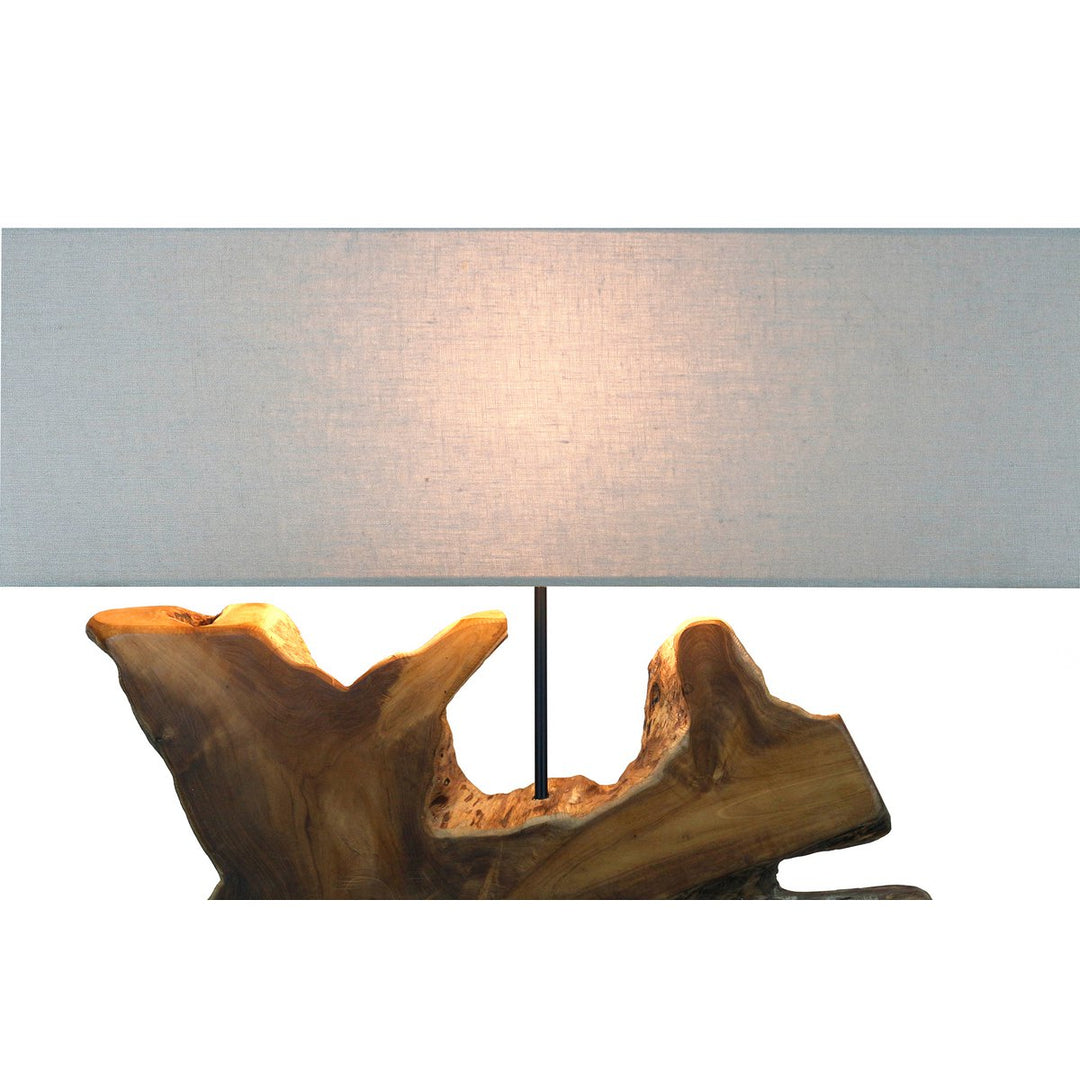 Tischleuchte BREEZE - Deko Lampe - Leinen/Treibholz Natur