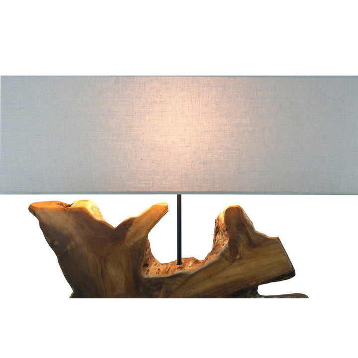 Tischleuchte BREEZE - Deko Lampe - Leinen/Treibholz Natur