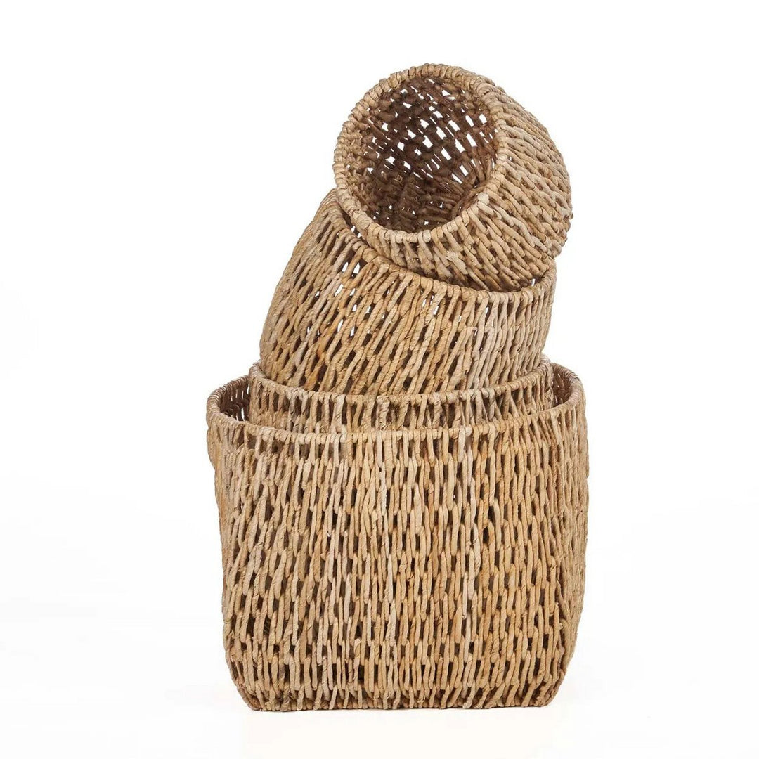 LOUH LOUH Korb - Dekokorb - Aufbewahrungskorb - Pflanzkorb - Natur M
