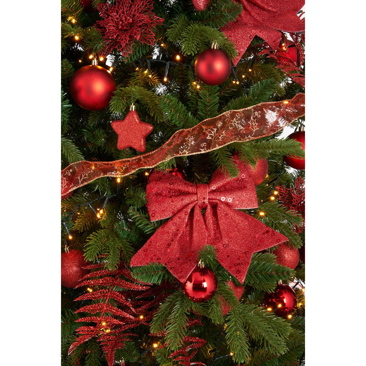 Weihnachtsbaum Dekorationsset - 100 Stück - Kuststoff - Rot