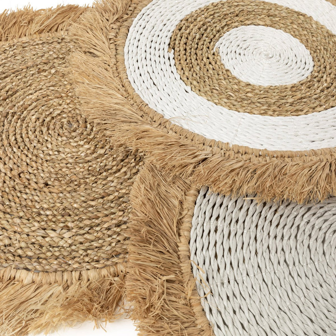 SEAGRASS RAFFIA Platzset mit Fransen - Tischset - Dekomatte