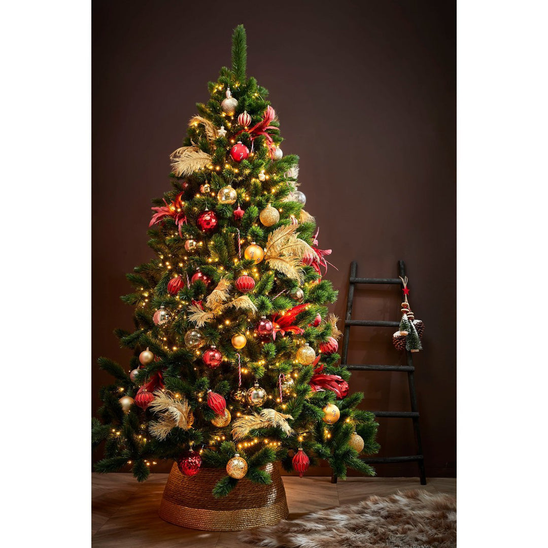 Ständerabdeckung - Weihnachtsbaum Korb - Seegras - Gold - Ø58cm