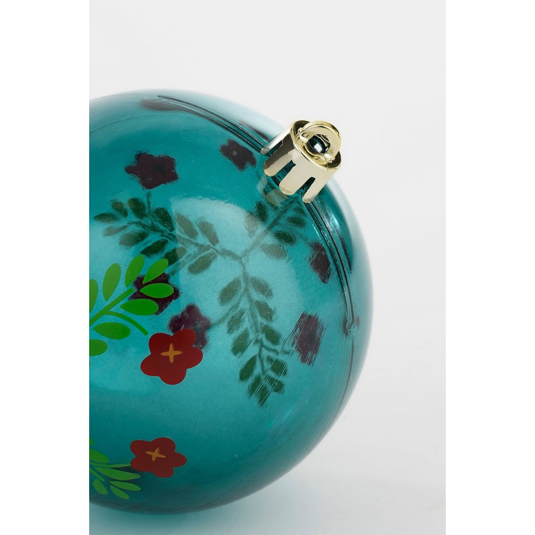 Kugelset - Weihnachtsbaumdeko - Dunkelgrün - Kunststoff - 9 Stück