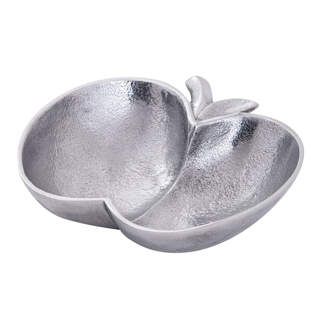 Dekoschale - Snackschale - Schale Apfel-Form - Aluminium gold o. silber