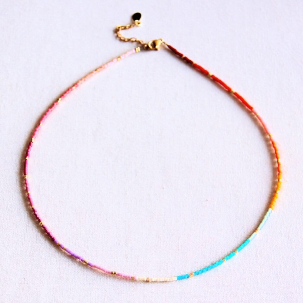 Halskette - Miyuki-Perlen - Rainbow High