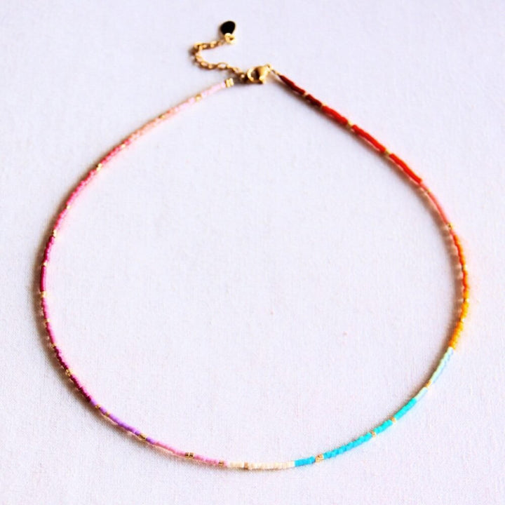 Halskette - Miyuki-Perlen - Rainbow High