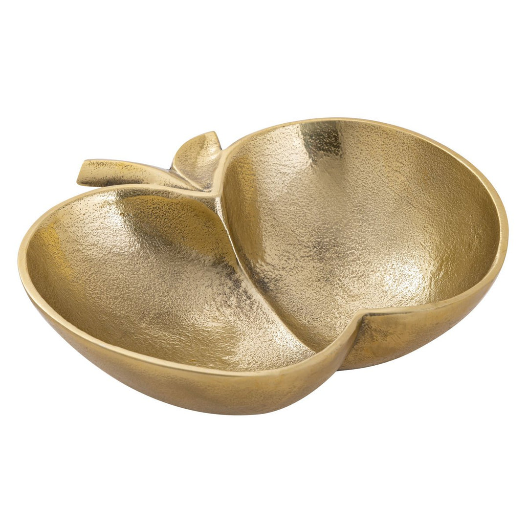 Dekoschale - Snackschale - Schale Apfel-Form - Aluminium gold o. silber