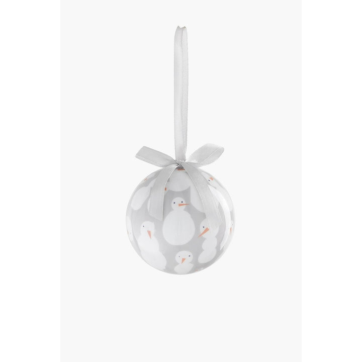 Geschenkset Weihnachtskugeln – 14 Stück – Ø8 cm – Pfirsich, Grau