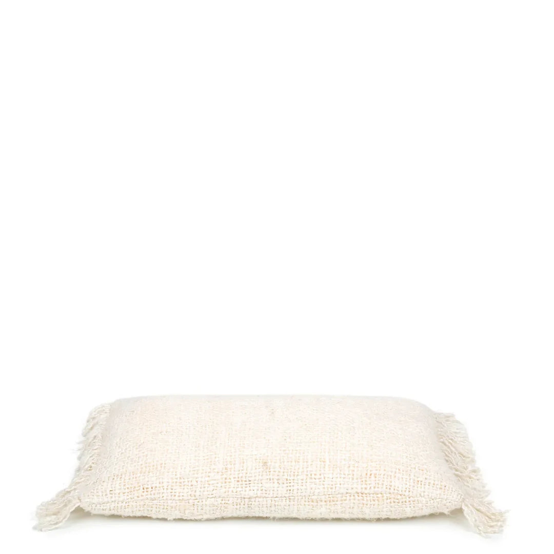 OH MY GEE Kissenbezug mit Fransen - Baumwolle Creme 30x50