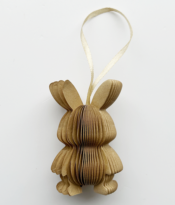 Ostern Hase - Dekoanhänger 7cm - Honeycomb - Papier weiss o. braun