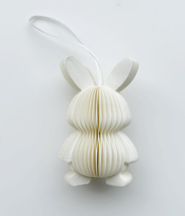 Ostern Hase - Dekoanhänger 7cm - Honeycomb - Papier weiss o. braun