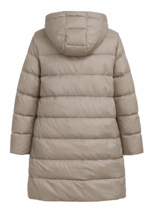 Mantel / lange Jacke - Steppmantel - beige - 3 Größen