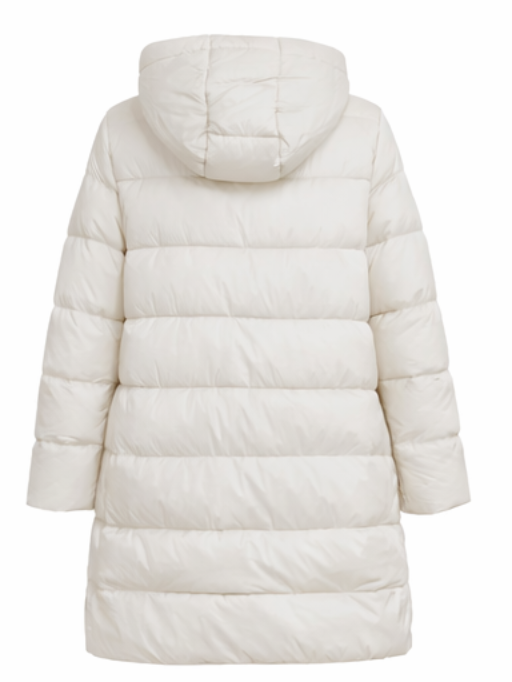 Mantel / lange Jacke - Steppmantel - creme - 3 Größen