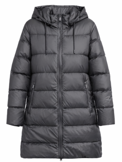 Mantel / lange Jacke - Steppmantel - schwarz - 3 Größen