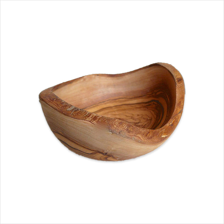 Knabberschale RUSTIKAL aus Olivenholz rund (14cm)