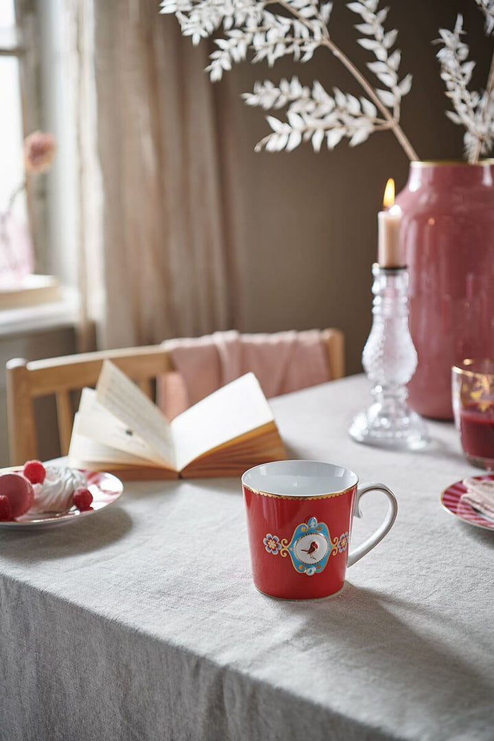 Tassen klein 2er-Set LOVE BIRDS MEDALLION RED