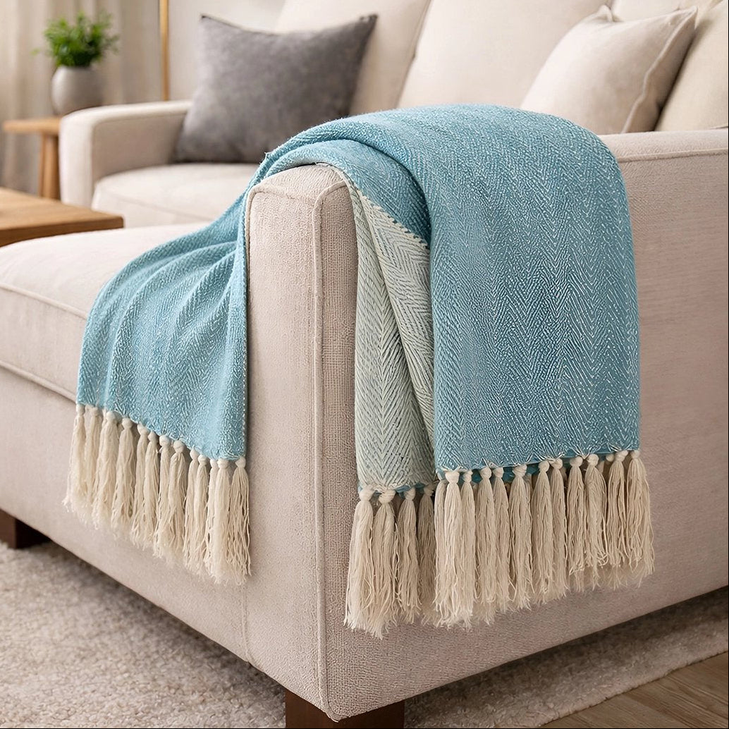 Gewebtes Plaid - Woven Throw - Baumwolle - 125x150cm