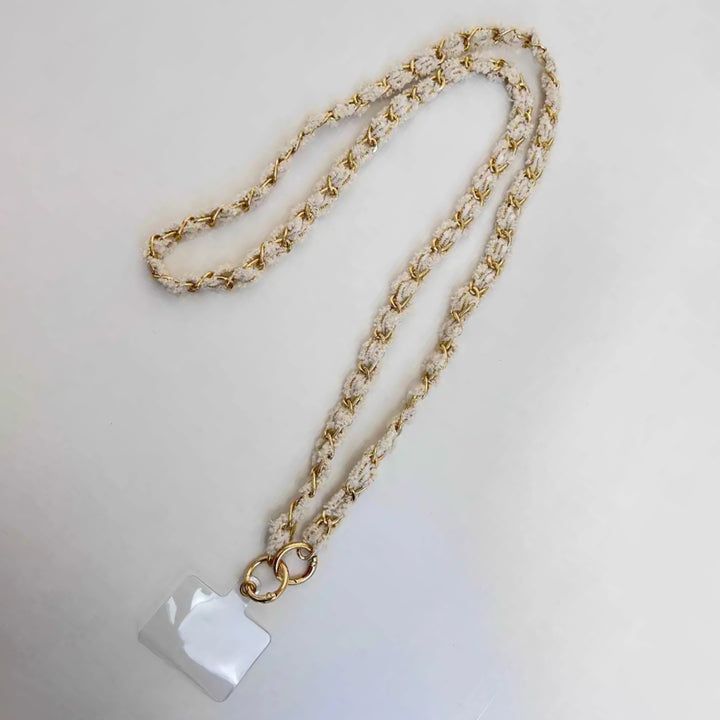 Handykette Swirl in Goldkette & Fuzzykordel