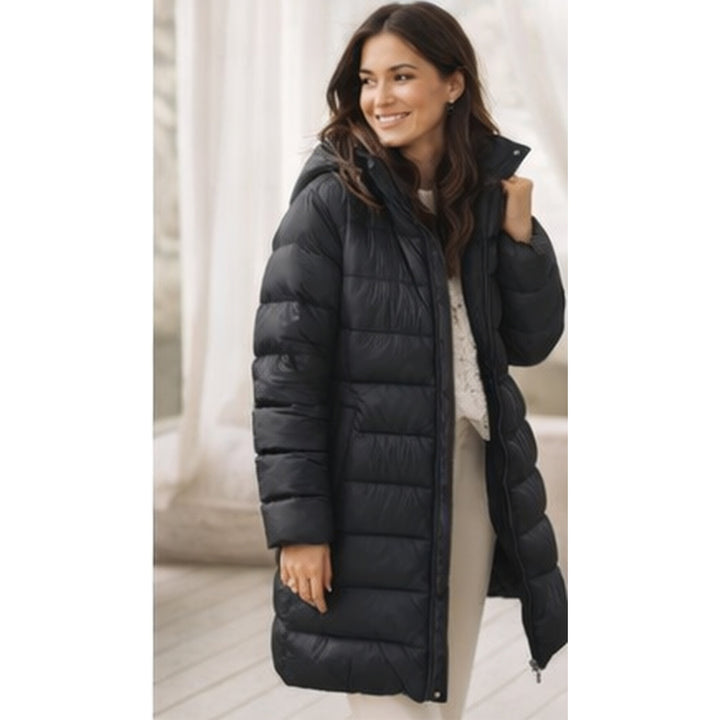 Mantel / lange Jacke - Steppmantel - schwarz - 3 Größen