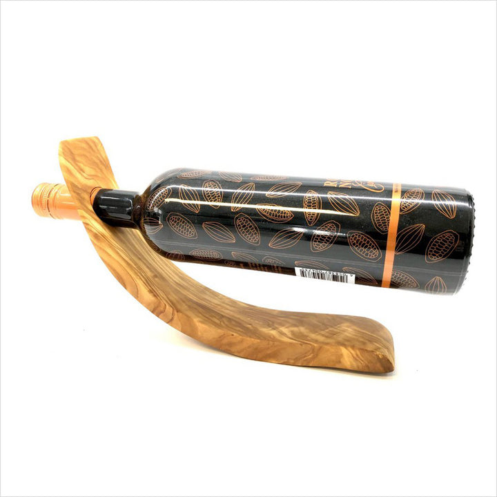 Weinflaschenhalter MOND aus Olivenholz