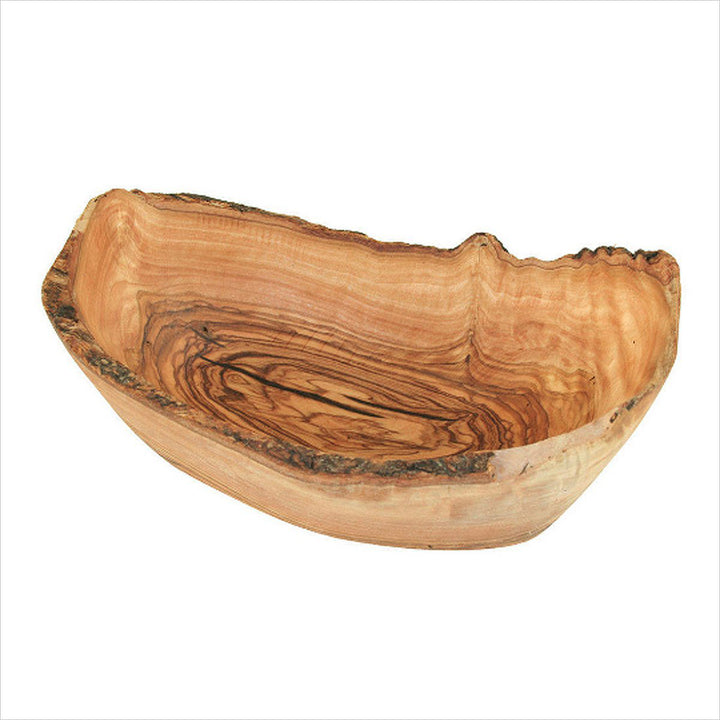Obstschale rustikaler Rand aus Olivenholz (L30-33cm)