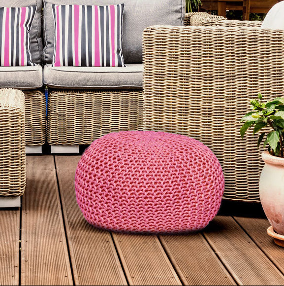 Sitzhocker - Outdoor Kissen - Fußhocker - Bodenkissen - Pouf PREMIUM ø55cm