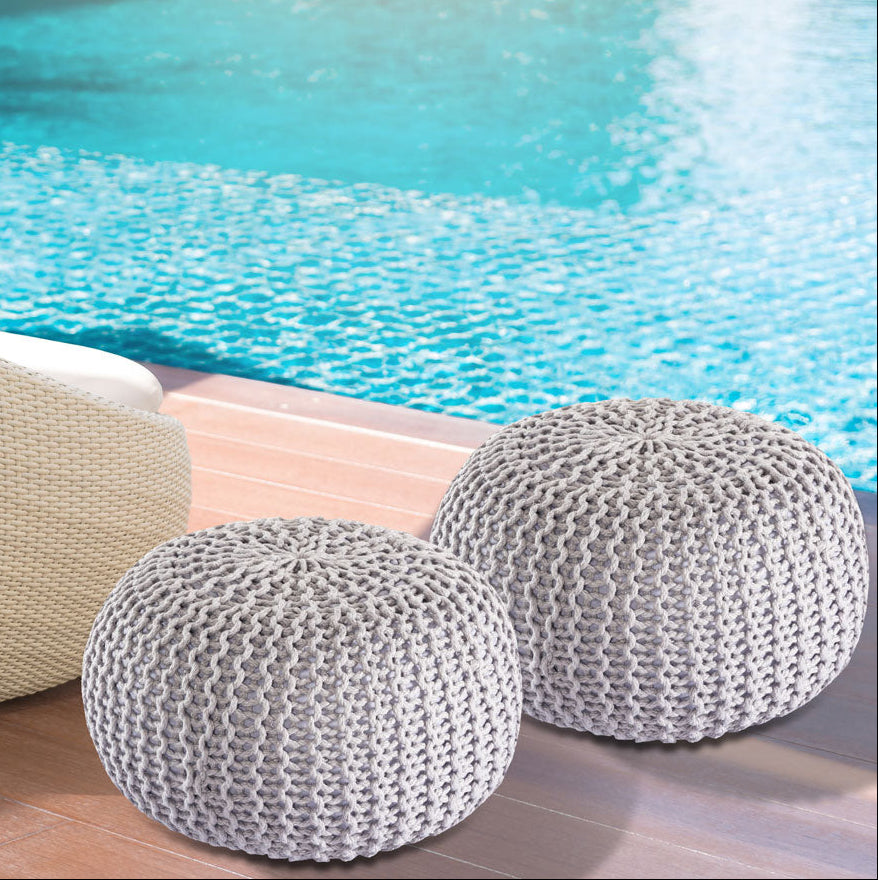 Sitzhocker - Outdoor Kissen - Fußhocker - Bodenkissen - Pouf PREMIUM ø55cm