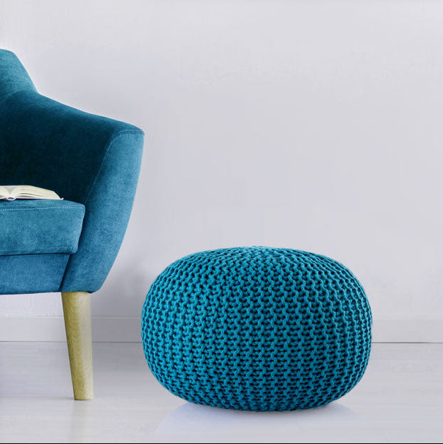 Sitzhocker - Outdoor Kissen - Fußhocker - Bodenkissen - Pouf PREMIUM ø45cm - 9 Farben