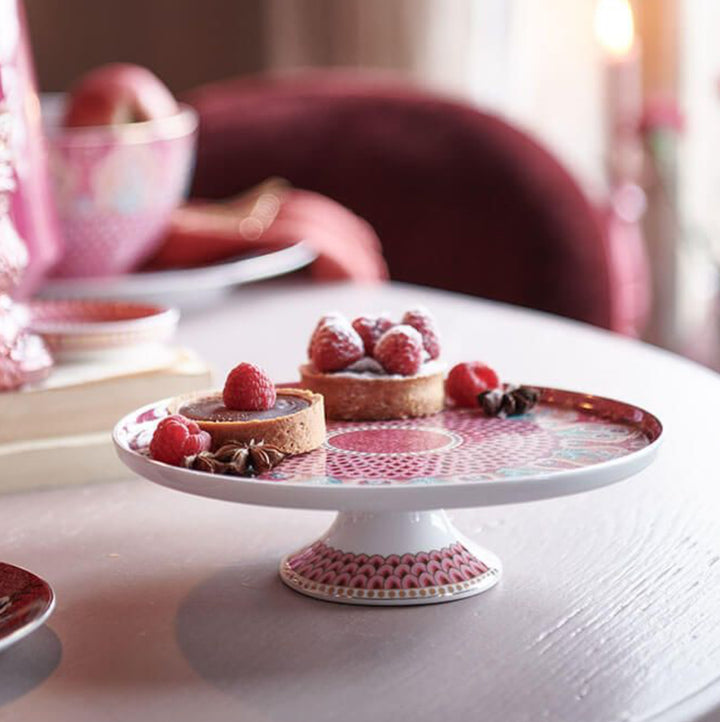 Mini Cake Tray FLOWER FESTIVAL Dark Pink 21cm