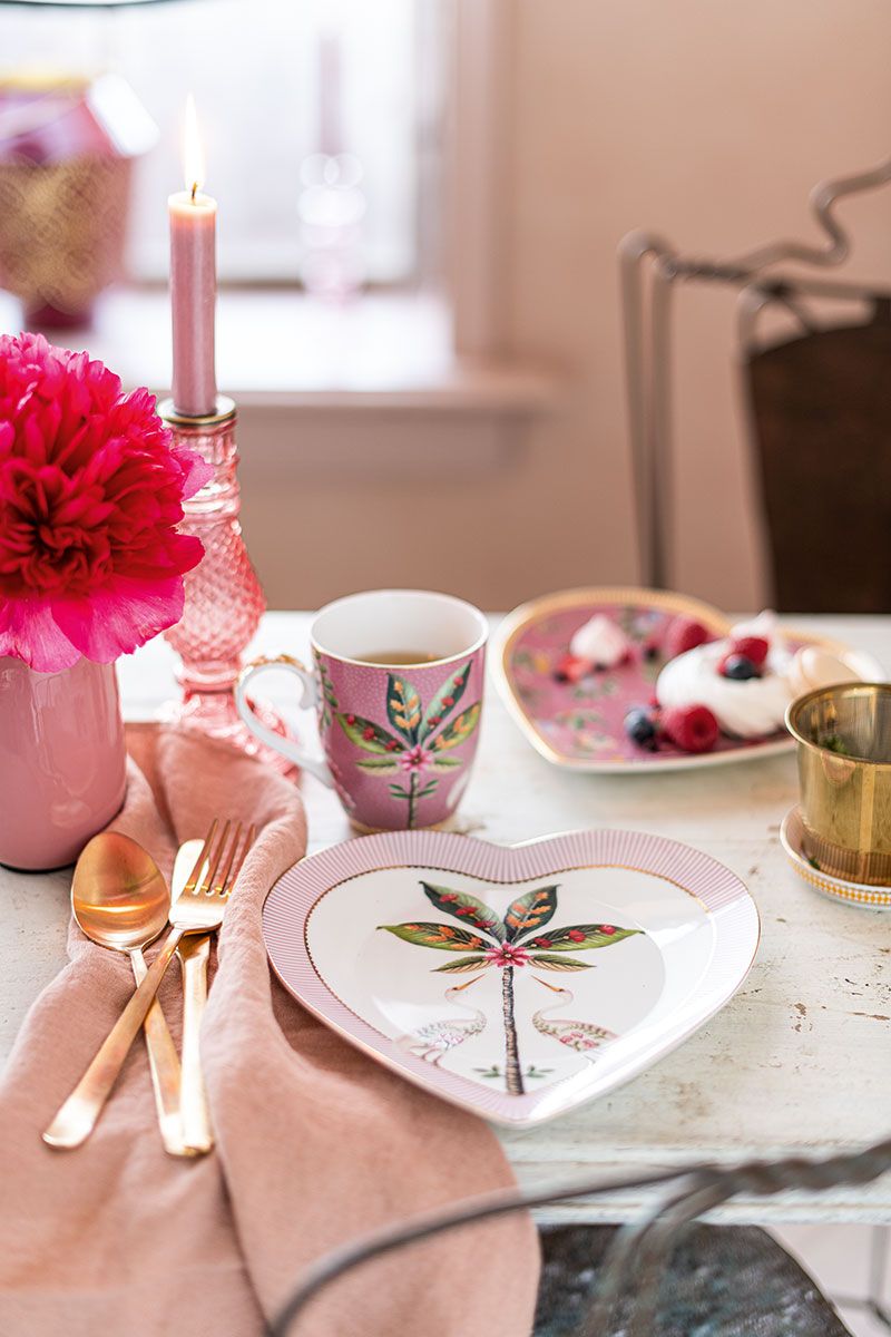 Teller in Herzform LA MAJORELLE Pink - 2er-Set