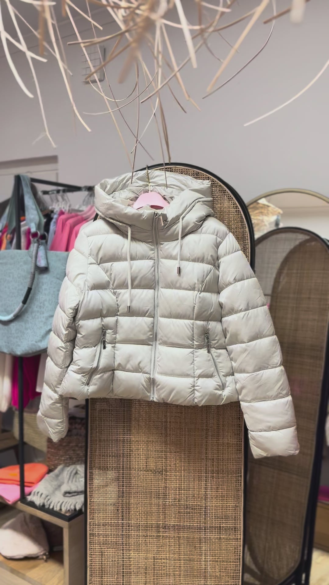 Jacke - Steppjacke - Pufferjacke - kurz, creme - S/M