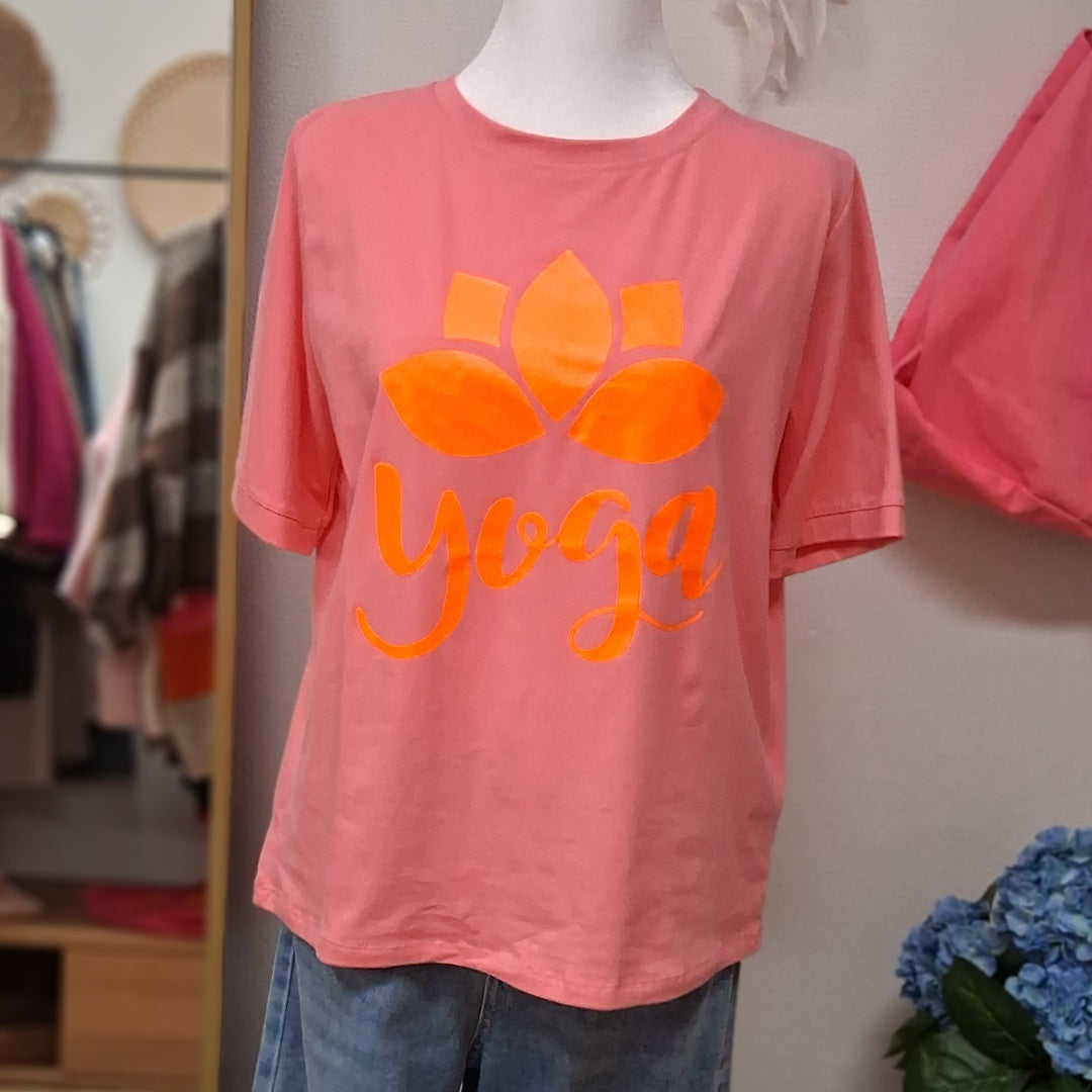 T-Shirt YOGA - Statement Shirt - Neonprint - 2 Farben