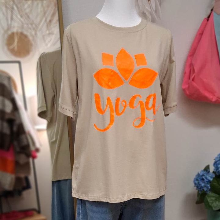 T-Shirt YOGA - Statement Shirt - Neonprint - 2 Farben