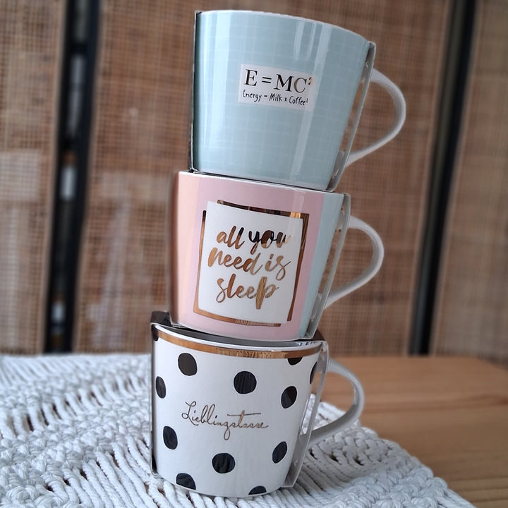 Kaffeetasse mit Veredelung - Statement Tasse - 3 Varianten