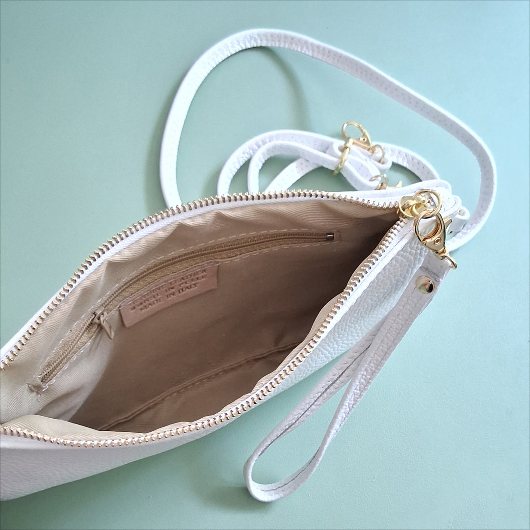 Clutch IZA - Handtasche - Umhängetasche - Leder / Metallic