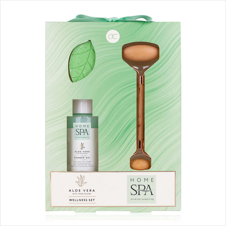 Geschenkset SPA XL - Aloe & Shea - Duschgel, Seife und Massageroller